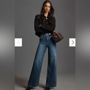 Frame Denim Blue Flare & Wide Leg Jeans